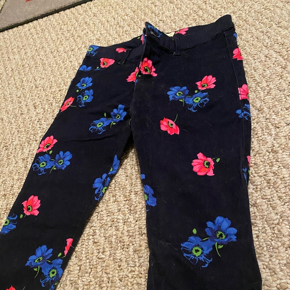 Hollister floral khaki style legging jeans